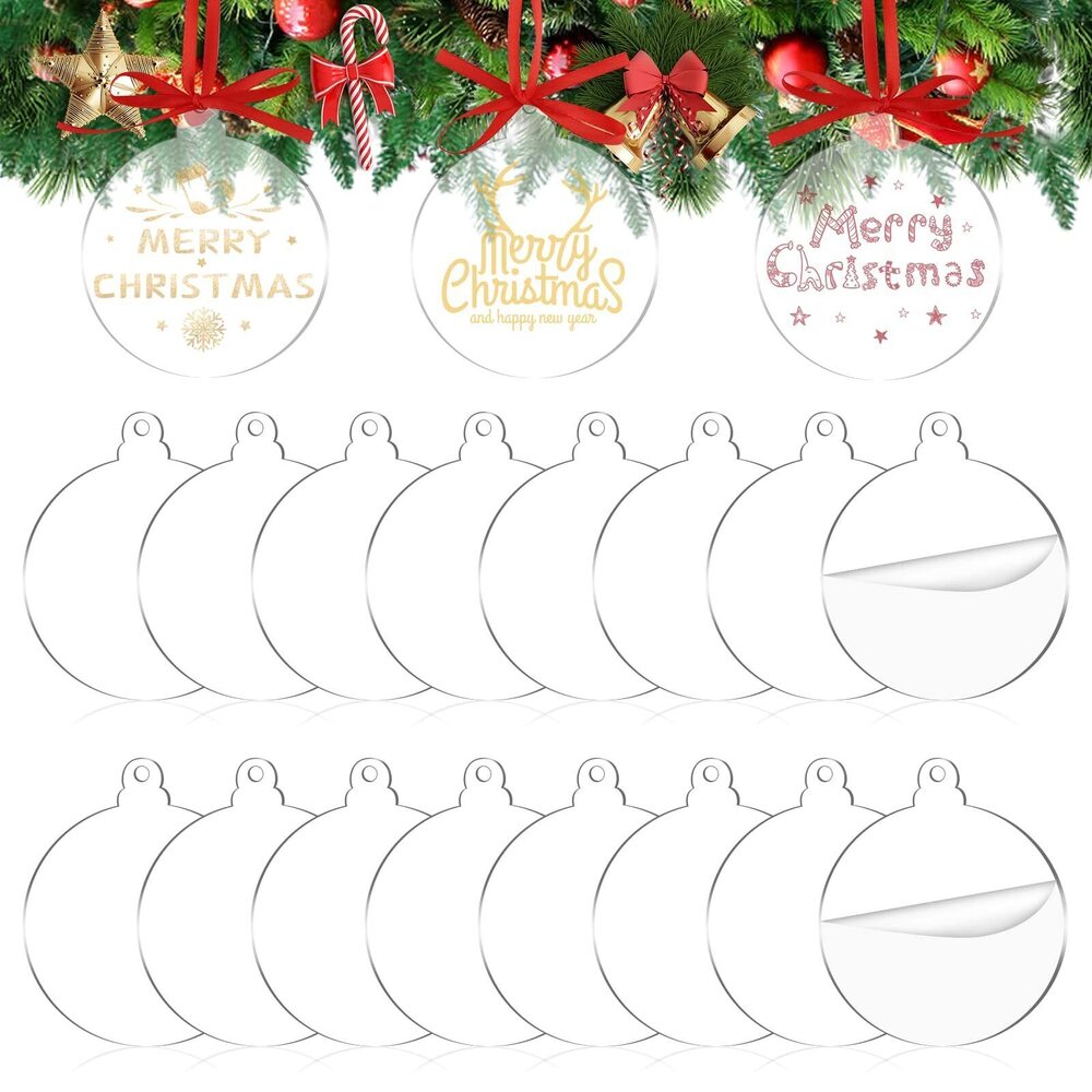 3103 72 Pieces Acrylic Ornaments Blanks Round Acrylic Disc Circle Blanks